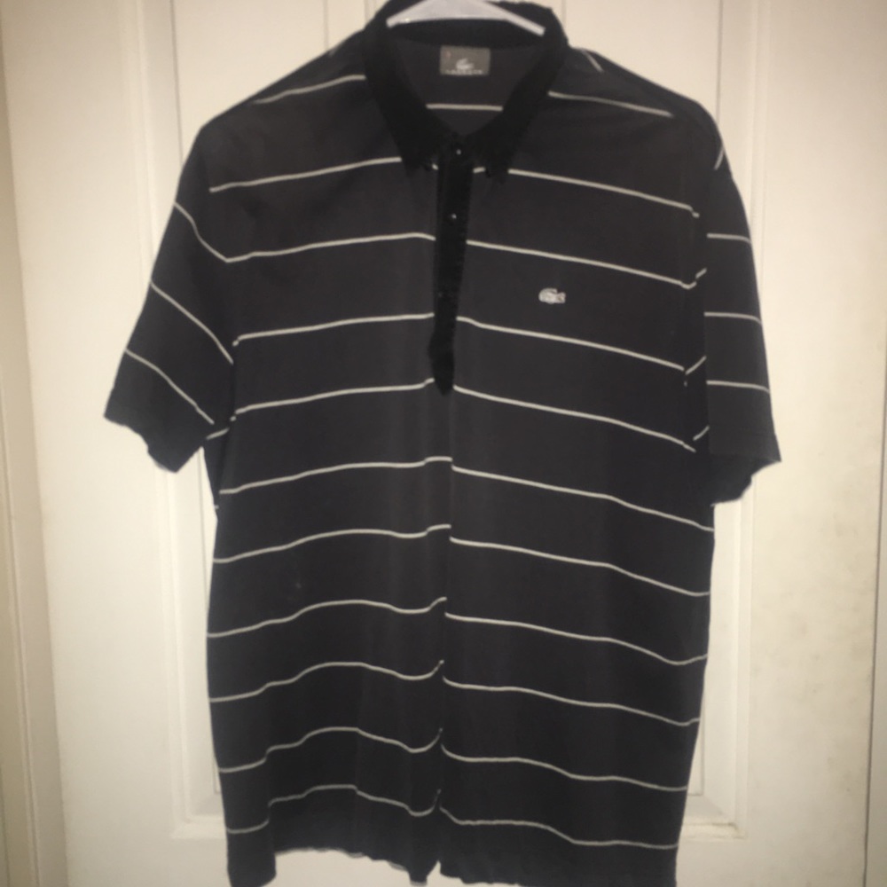 Lacoste silver edition Polo, black size 6